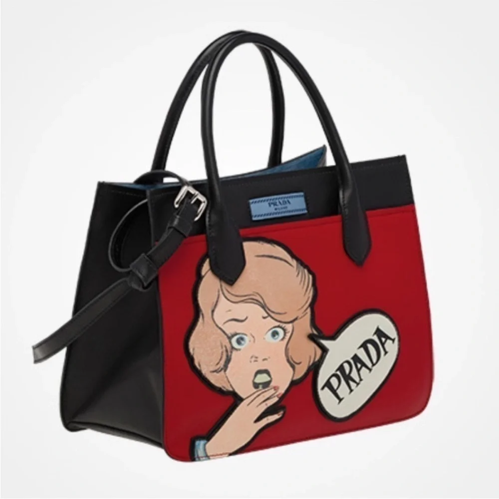 PRADA 2018 comic book themed bag purse tote - Picture 7 of 15